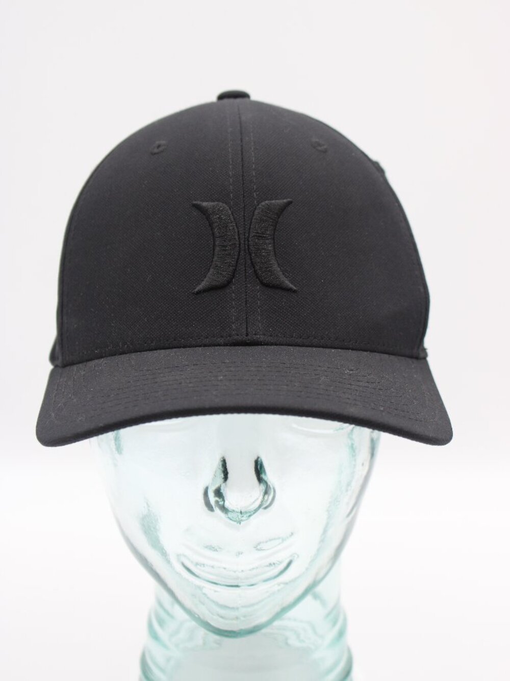 Hurley H20-Dri Black Baseball Hat Flexfit Mens Size L/XL Embroidered Logo